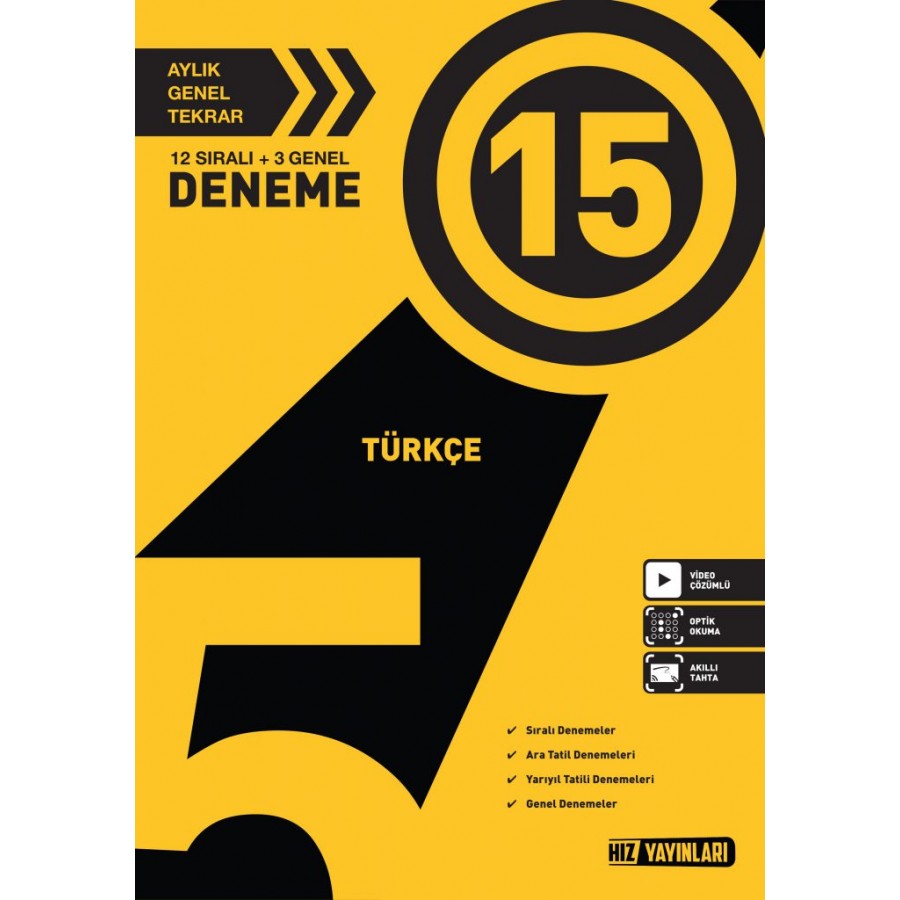 HIZ 5. Sınıf Türkçe 15 li Deneme HIZ 5. Sınıf Türkçe 15 li Deneme